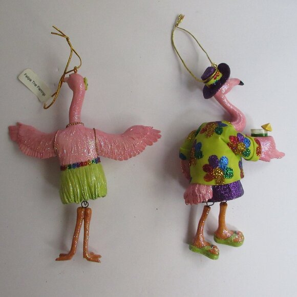 December Diamonds 2003 FELIPA & FELIPE THE FLAMINGO Christmas Ornaments - Picture 2 of 16